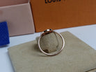 LOUIS VUITTON 18kt Pink/Rose 750 Gold Diamond Blossom Monogram Floral BB Ring Q9H38H