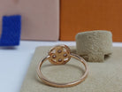 LOUIS VUITTON 18kt Pink/Rose 750 Gold Diamond Blossom Monogram Floral BB Ring Q9H38H