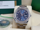 Rolex Datejust 41 II 126334 Jubilee 18k White gold Bezel Blue diamond dial