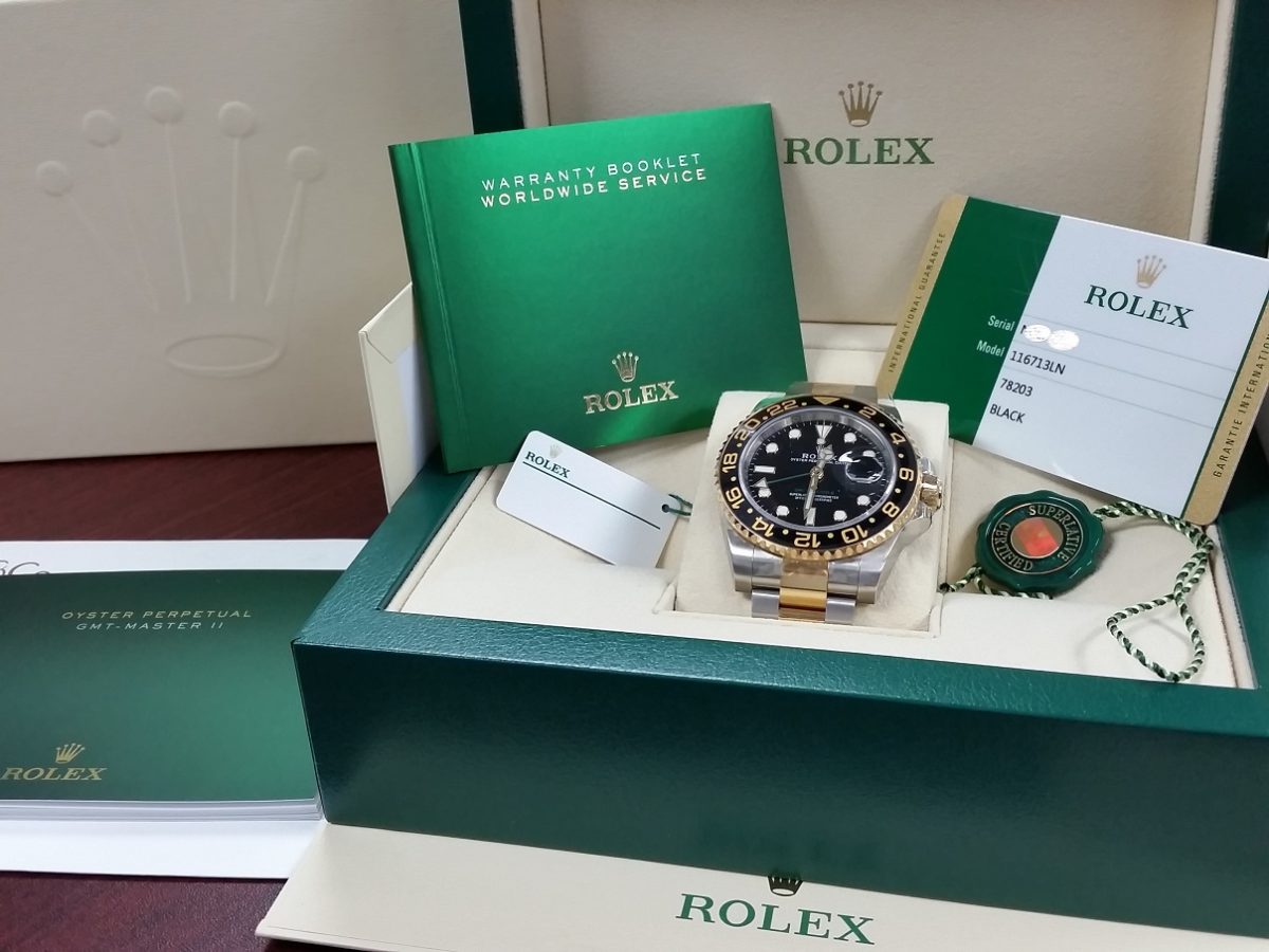 Rolex GMT master II 18k gold steel 116713 Ceramic