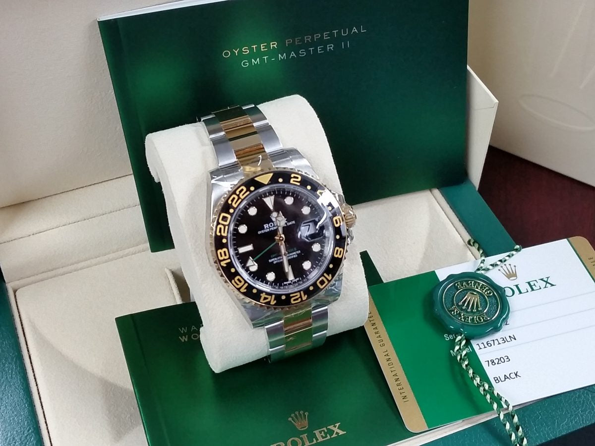 Rolex GMT master II 18k gold steel 116713 Ceramic