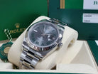 Rolex Datejust II 41 Slate Green Roman 126334-0022 Oyster Band 18k Gold Fluted