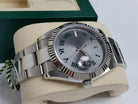 Rolex Datejust II 41 Slate Green Roman 126334-0022 Oyster Band 18k Gold Fluted