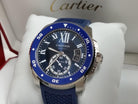 BRAND NEW Calibre de Cartier Diver WSCA0011 3729 BLUE Ceramic Rubber 300M Box/Papers