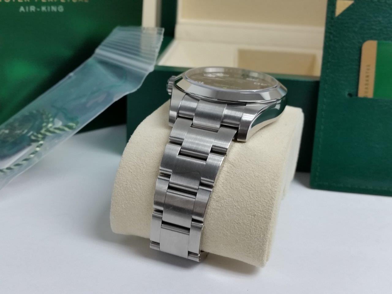 New 40mm Rolex Air-King Black/Green/Yellow 116900 Full Set Box/Papers