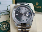 Rolex Datejust II 41 Slate Green Roman 126300-0014 Jubilee Band Smooth Bezel NEW 2019