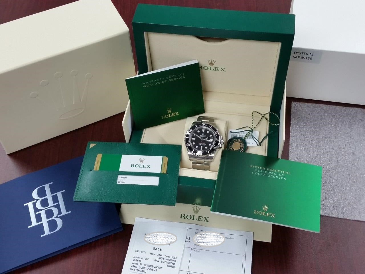 BNIB Rolex 50th Anniversary RED Sea-Dweller 126600 NEW w/STICKERS