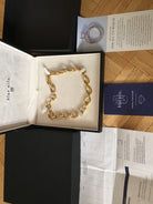 14k gold rope chain double link statement necklace