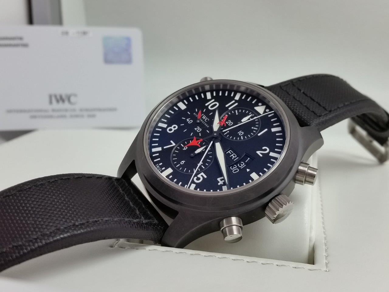 IWC Top Gun Double Chronograph Split Second Black 379901