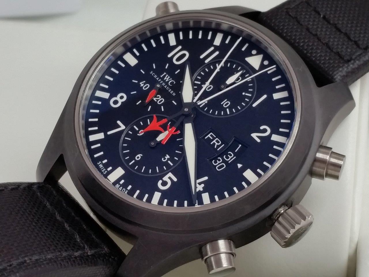 IWC Top Gun Double Chronograph Split Second Black 379901