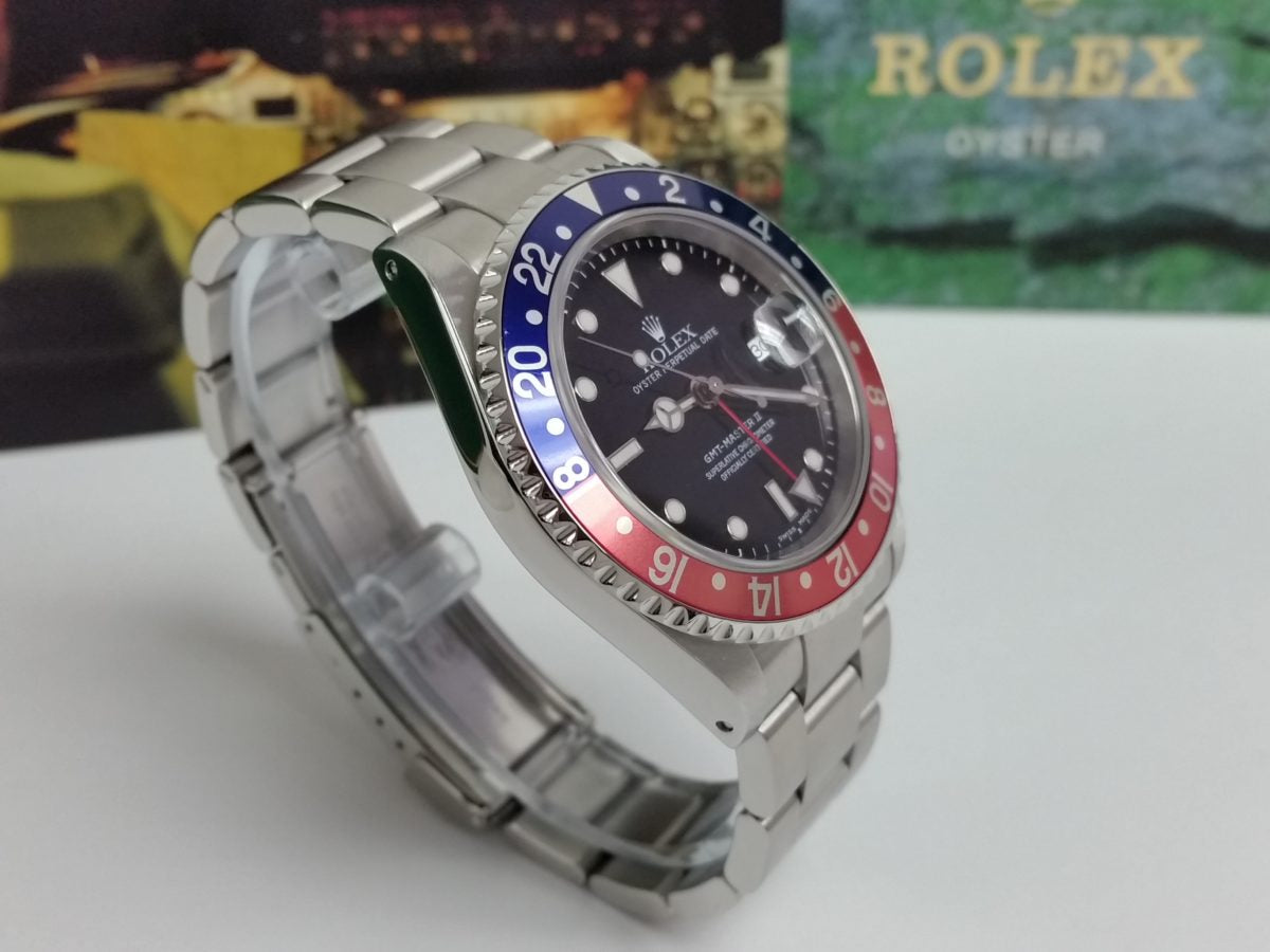 Rolex GMT Pepsi Faded Fat Font Serif 16710 P Master II