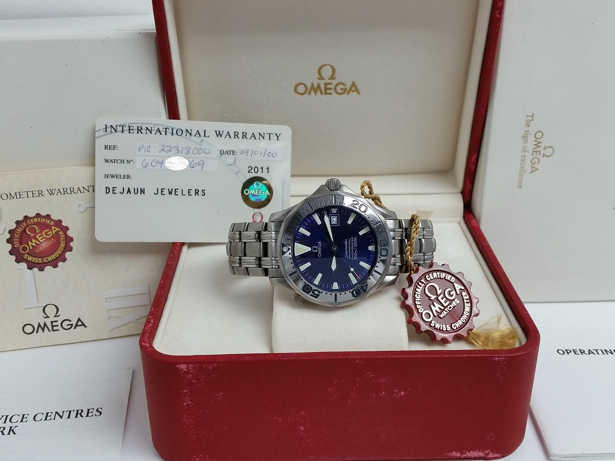 Omega Seamaster electric blue automatic 2231.80
