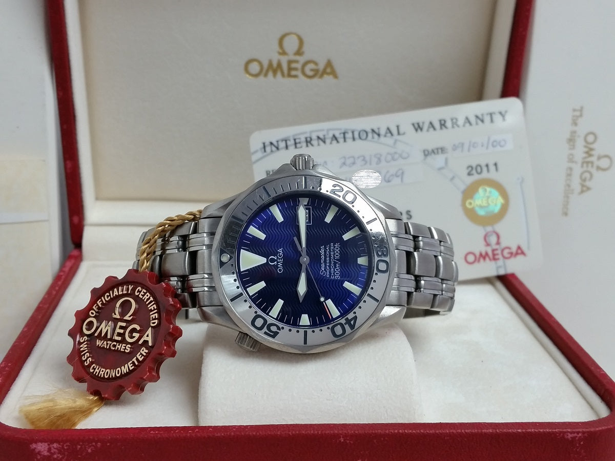 Omega Seamaster electric blue automatic 2231.80
