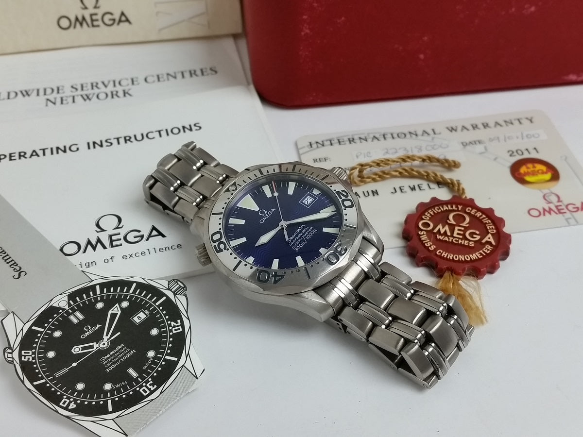 Omega Seamaster electric blue automatic 2231.80