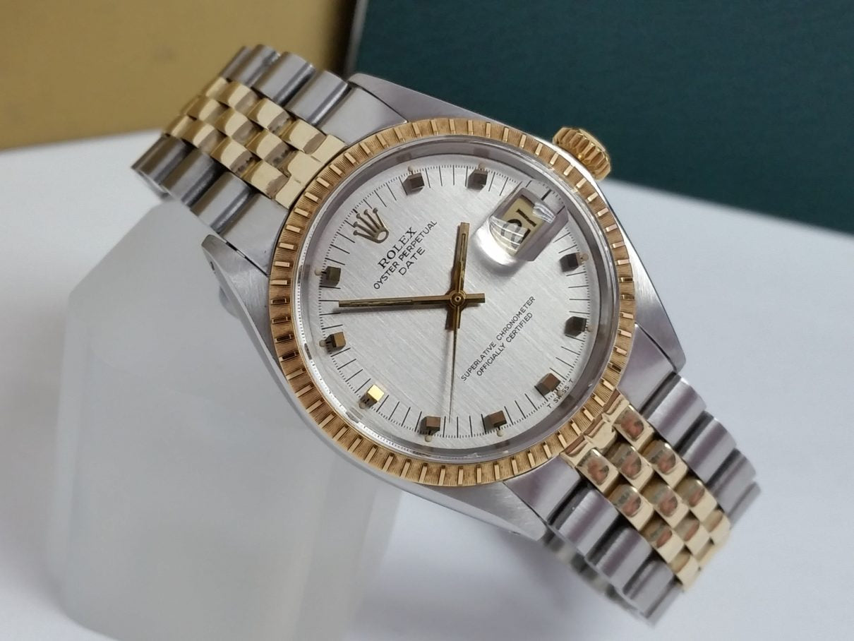 Rolex 1505 Jubilee Vintage 1968 two tone raised stick