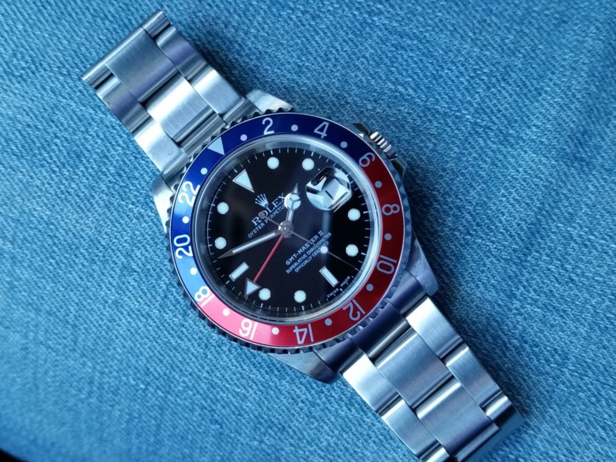 Rolex GMT Pepsi Coke Faded Fat Font Serif 16710 P Master II