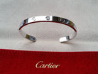 Cartier Love Bracelet Diamond Open Bangle 18k white gold 17