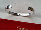 Cartier Love Bracelet Diamond Open Bangle 18k white gold 17