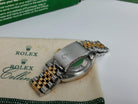 Classic Rolex Datejust 16233 P Jubilee SERTI Champagne Diamond Dial 18k Gold/Steel Box/Papers