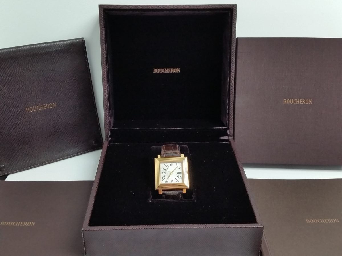 Boucheron La Carre Automatique limited edition 18k rose gold