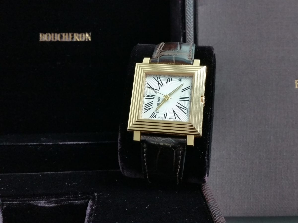 Boucheron La Carre Automatique limited edition 18k rose gold