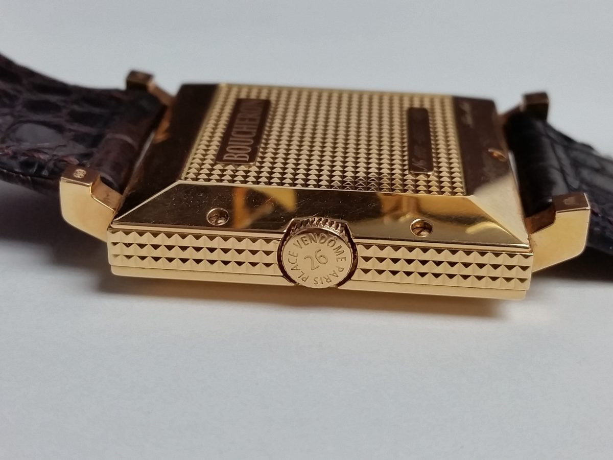 Boucheron La Carre Automatique limited edition 18k rose gold