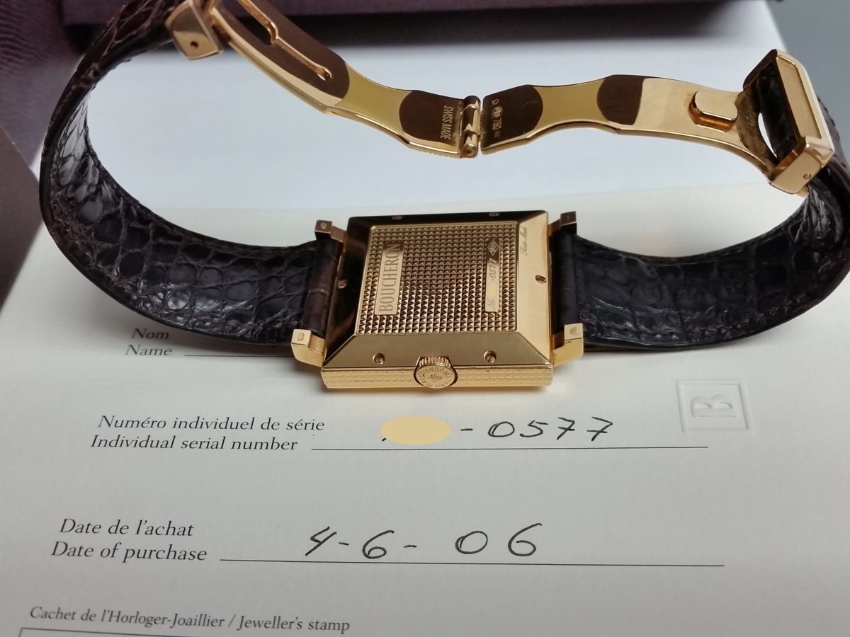 Boucheron La Carre Automatique limited edition 18k rose gold