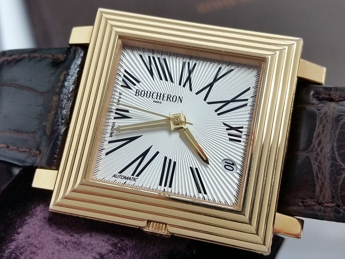Boucheron La Carre Automatique limited edition 18k rose gold