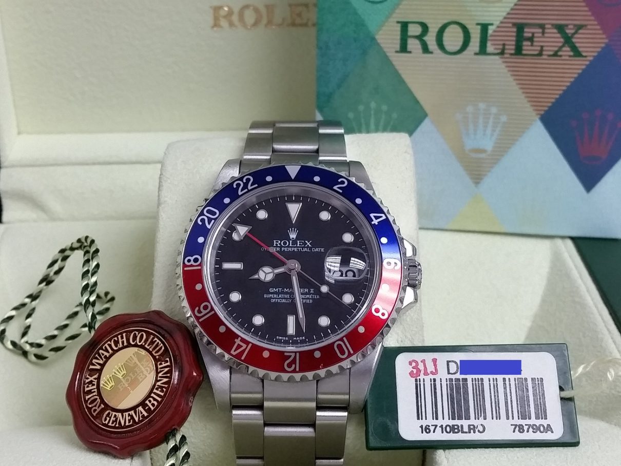 Rolex GMT Master II 16710blro pepsi 2008