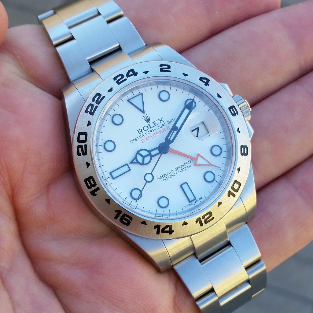 Rolex Explorer II 42mm POLAR WHITE Orange Hand GMT 216570 MINT Full Set