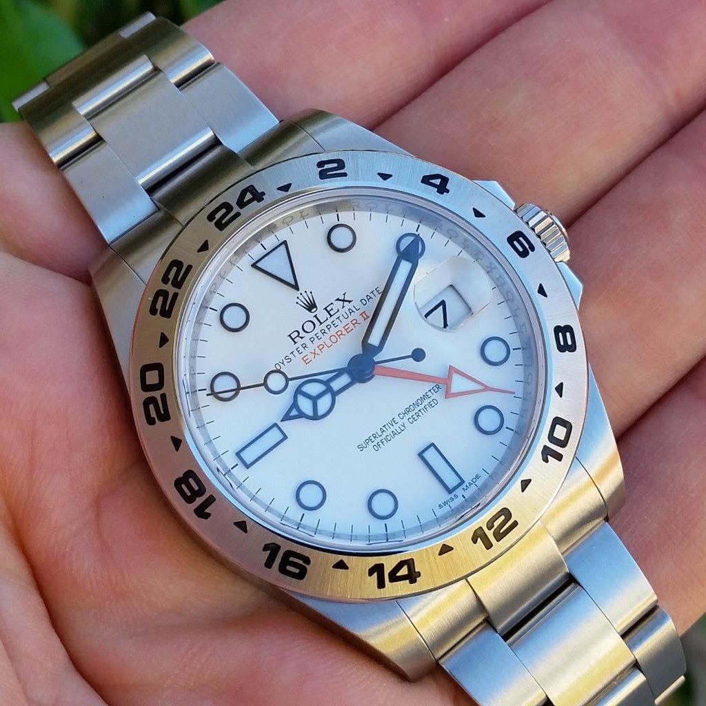 Rolex Explorer II 42mm POLAR WHITE Orange Hand GMT 216570 MINT Full Set