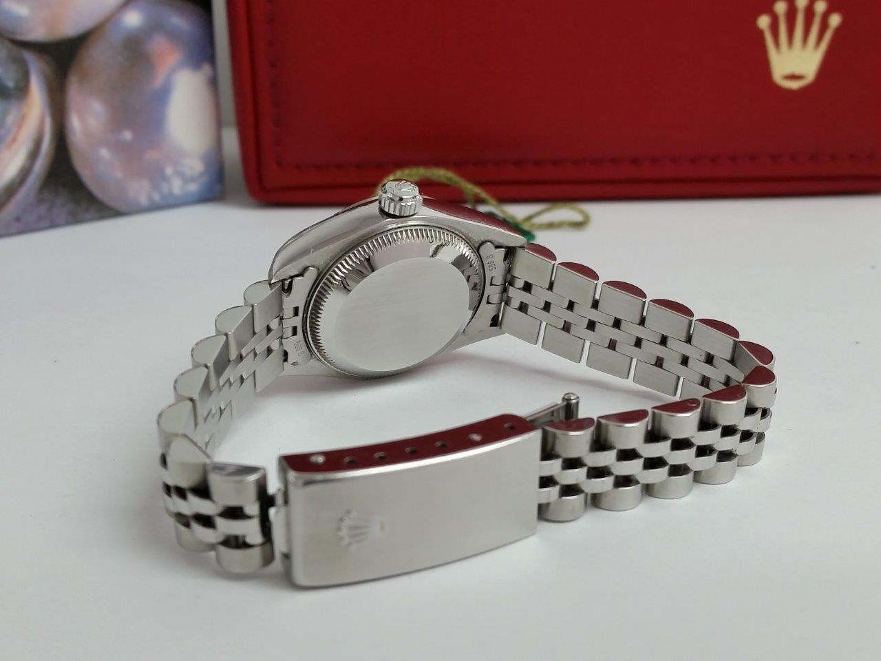 Rolex Datejust Jubilee 79174 SERTI Diamond Dial SS/18k Gold Fluted Bezel