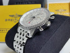 46mm Breitling Navitimer World GMT A24322 White on Pilot Bracelet Full Set MINT