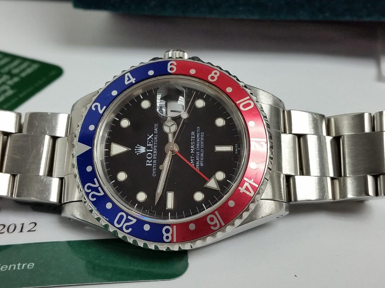 Rolex 16700 X GMT-Master I Pepsi Red-Blue Quick Set Date RSC