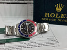 Rolex 16700 X GMT-Master I Pepsi Red-Blue Quick Set Date RSC