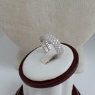 18k White Gold Ring 2.5 Carat Pave Diamond Eternity band Round Brilliant