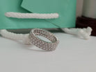 18k White Gold Ring 2.5 Carat Pave Diamond Eternity band Round Brilliant