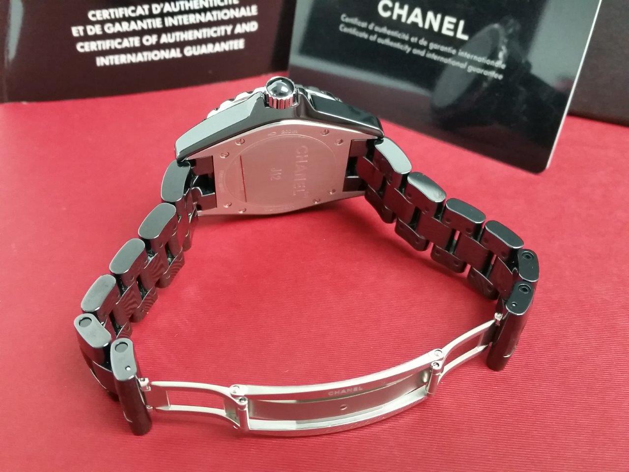 CHANEL J12 Black Ceramic Automatic 38mm Unisex H0685