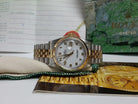 Mens Rolex Datejust 18k Gold Steel 2 Tone White Arabic 2003 Box/Papers 16233
