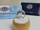 14k White Gold Diamond Ring Past-Present-Future w/Bezel EGL Certy