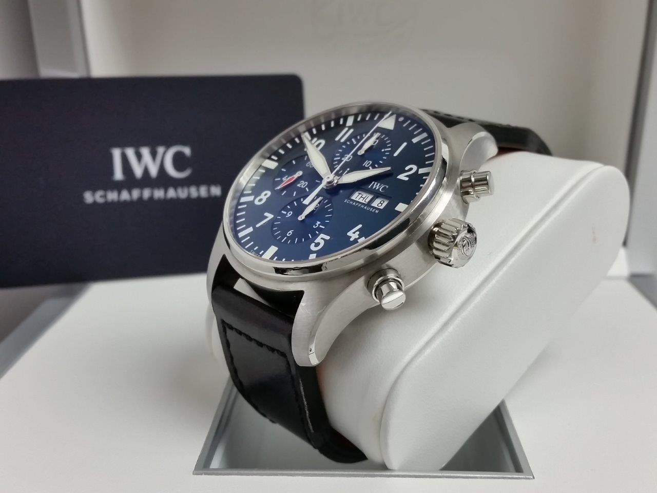 IWC Schaffhausen Blue Pilot Chronograph Le Petit Prince w/Box Papers
