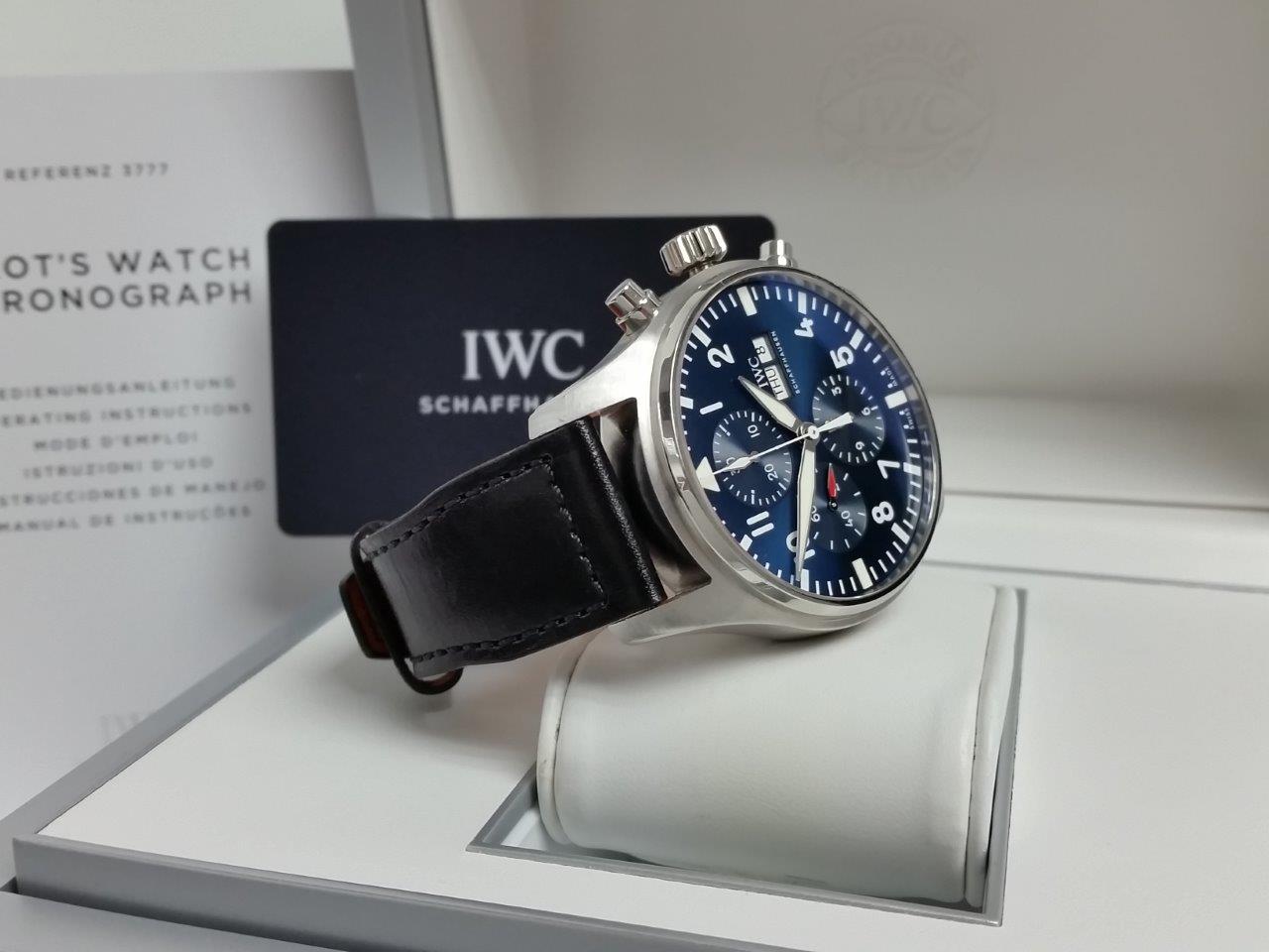 IWC Schaffhausen Blue Pilot Chronograph Le Petit Prince w/Box Papers