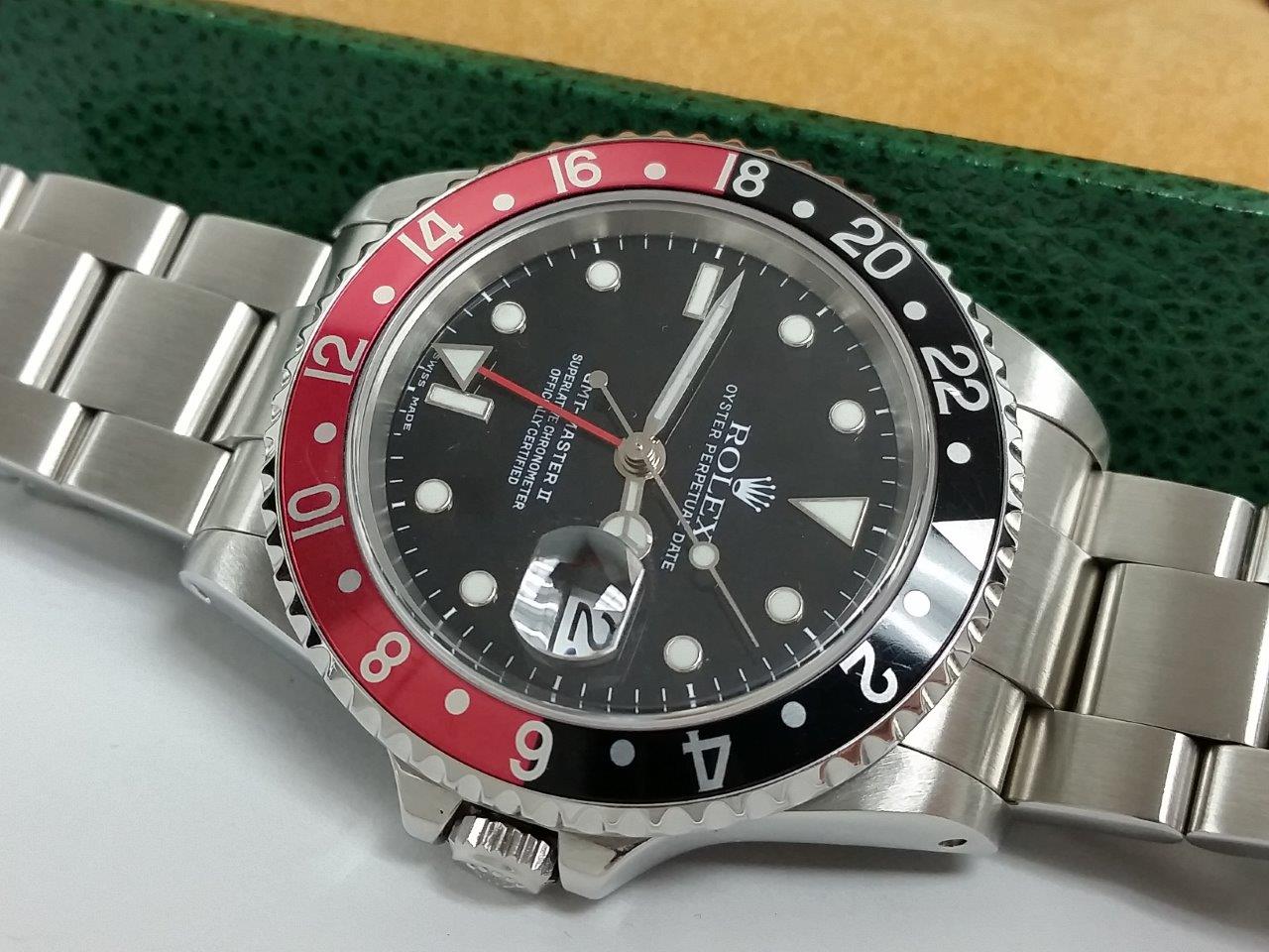 Rolex Oyster Perpetual GMT Master II COKE 16710 P Faded Serif Fat Font