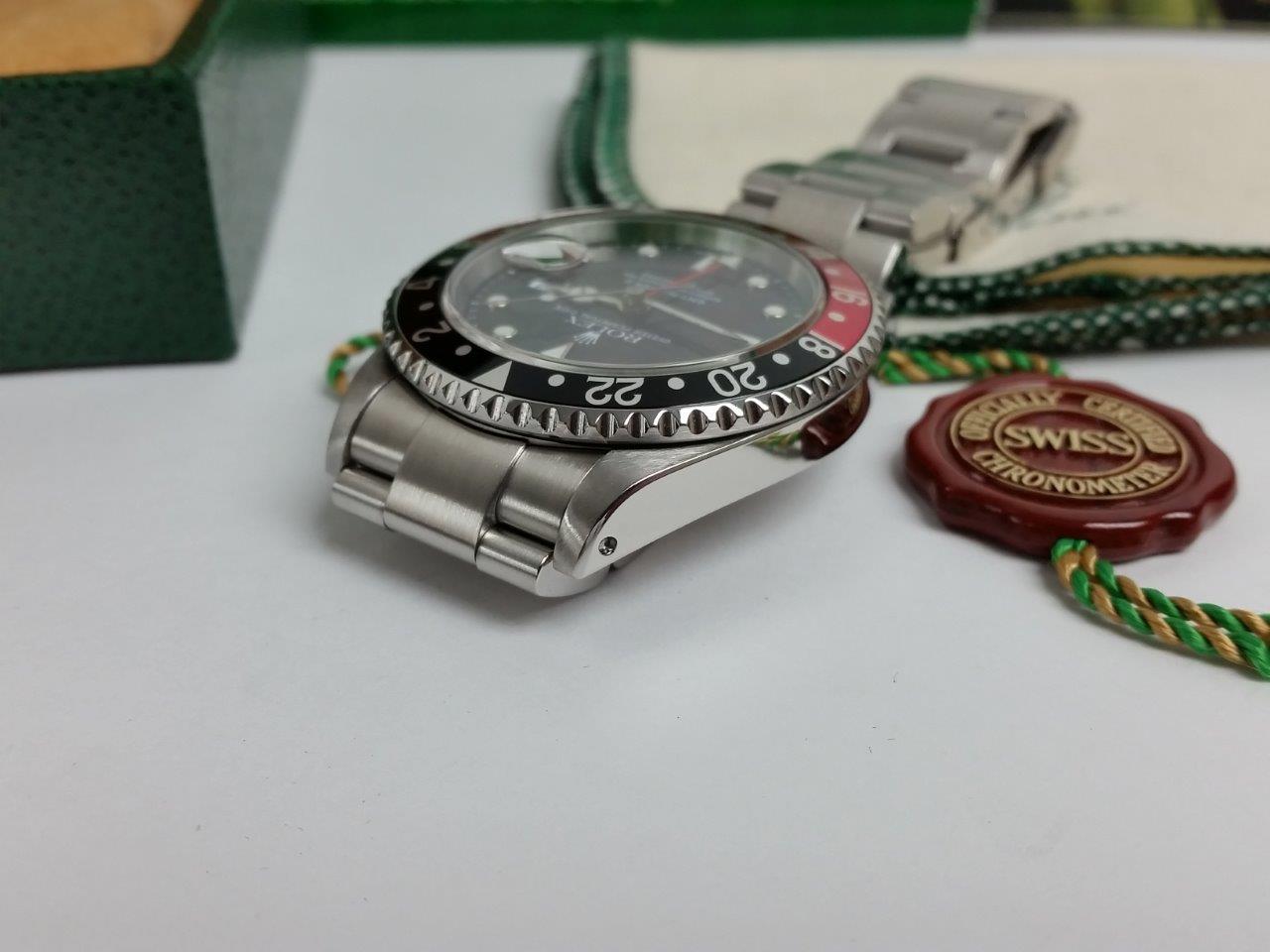 Rolex Oyster Perpetual GMT Master II COKE 16710 P Faded Serif Fat Font