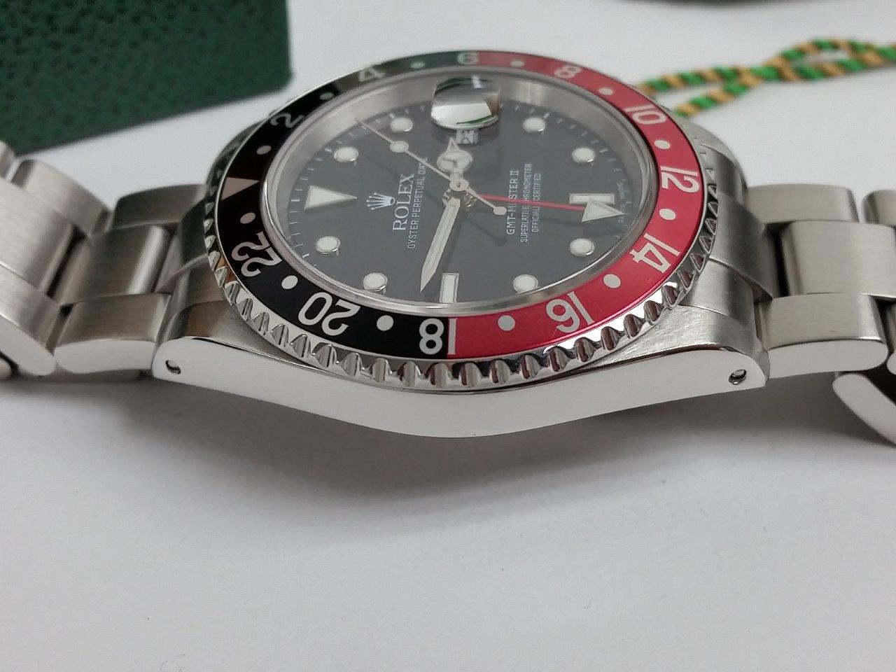 Rolex Oyster Perpetual GMT Master II COKE 16710 P Faded Serif Fat Font