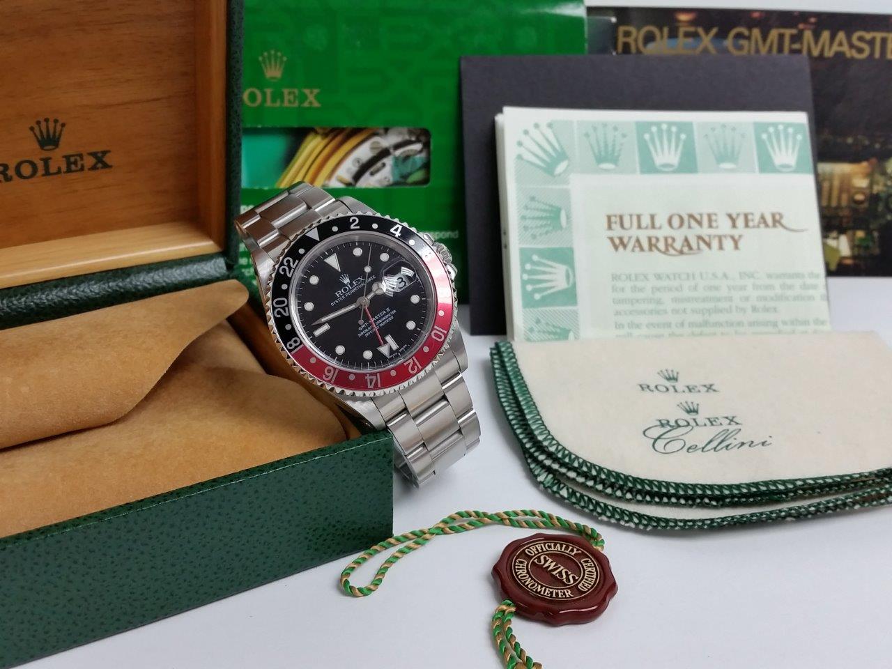 Rolex Oyster Perpetual GMT Master II COKE 16710 P Faded Serif Fat Font