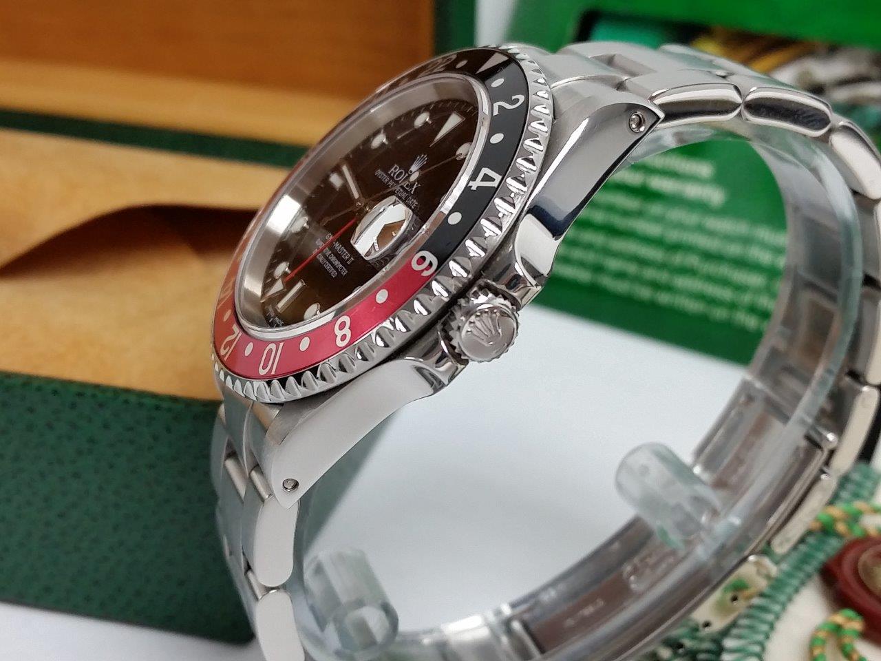 Rolex Oyster Perpetual GMT Master II COKE 16710 P Faded Serif Fat Font