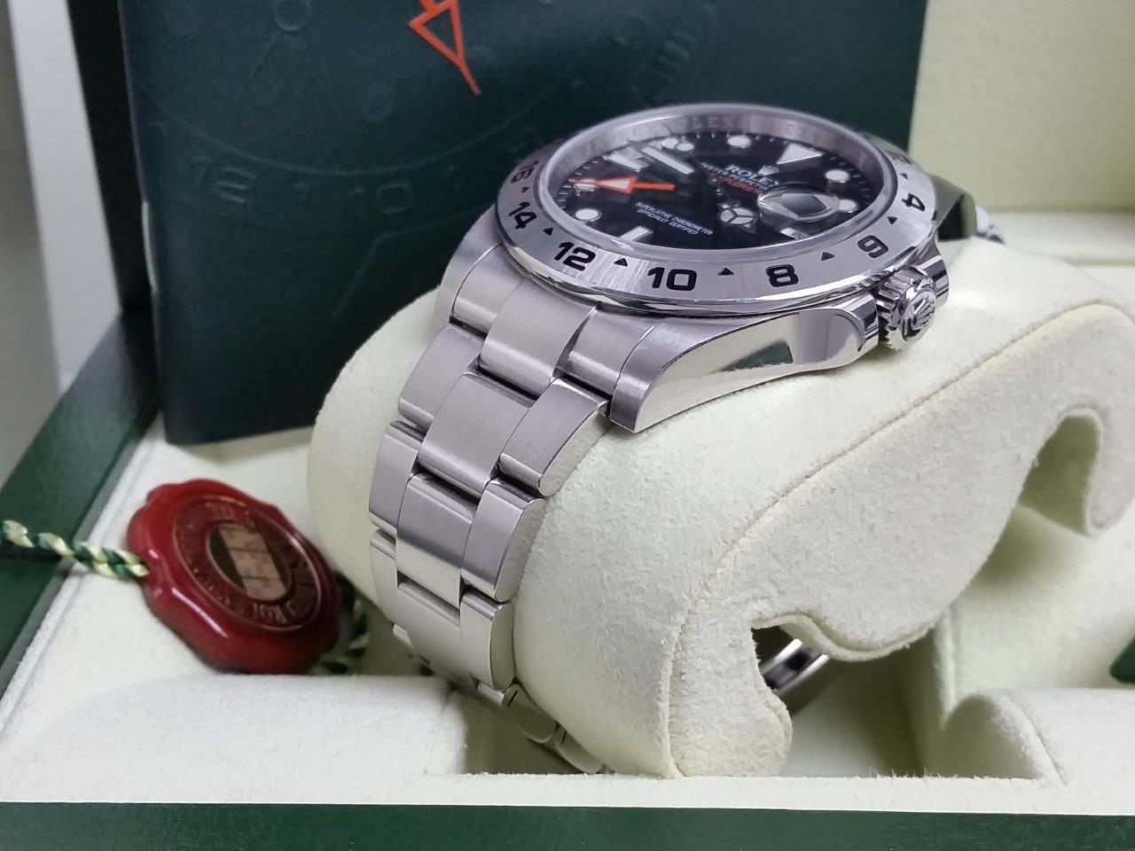 Rolex Explorer II 42mm Black Orange Hand GMT 216570 MINT Full Set