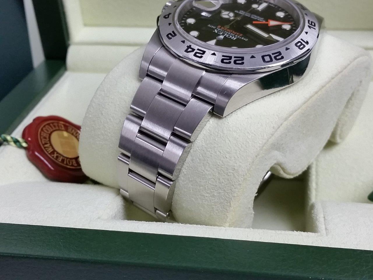 Rolex Explorer II 42mm Black Orange Hand GMT 216570 MINT Full Set