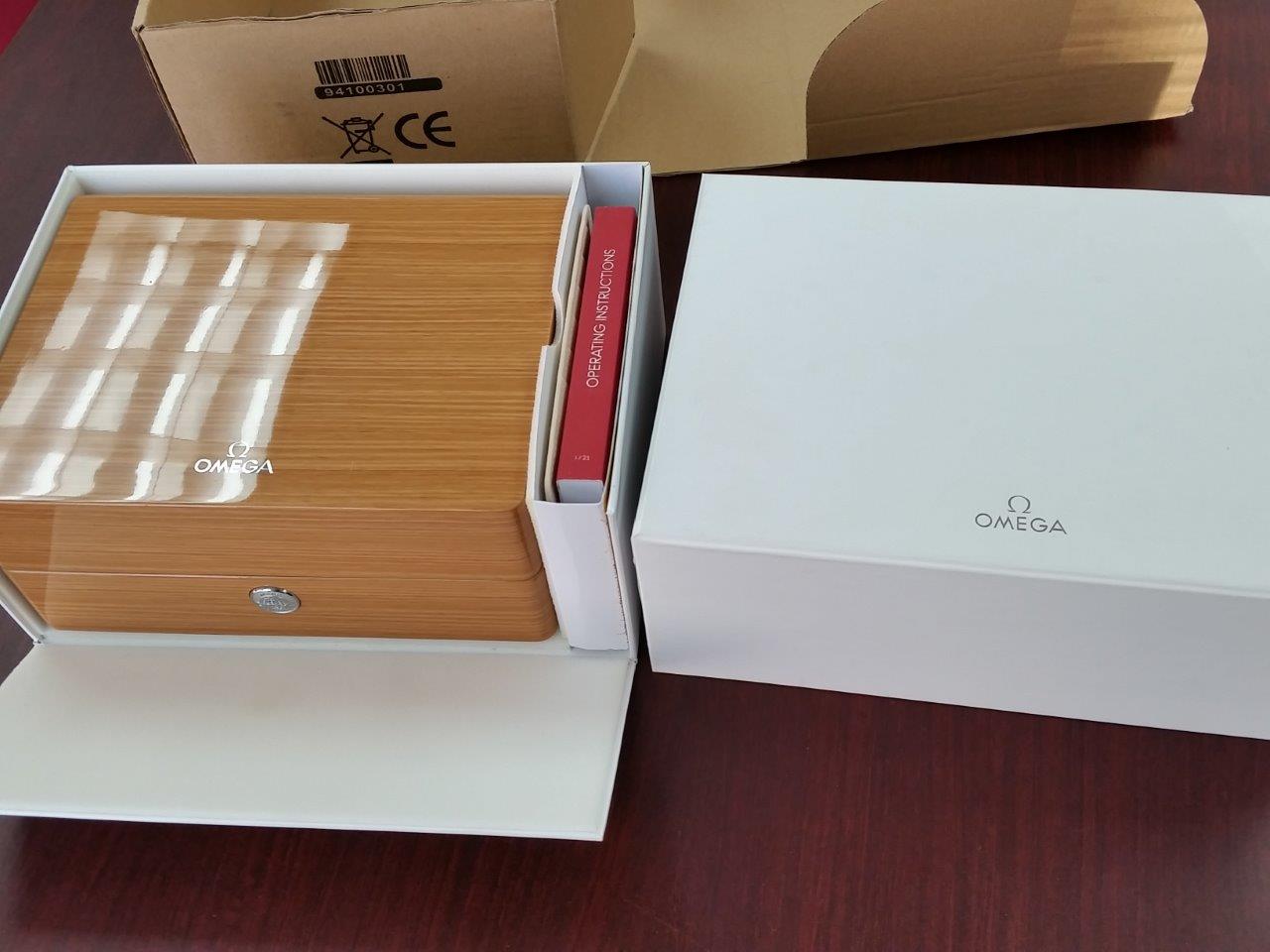 Omega De Ville 42mm Hour Vision Co-Axial Annual Calendar Blue 43133412203001 FULL SET